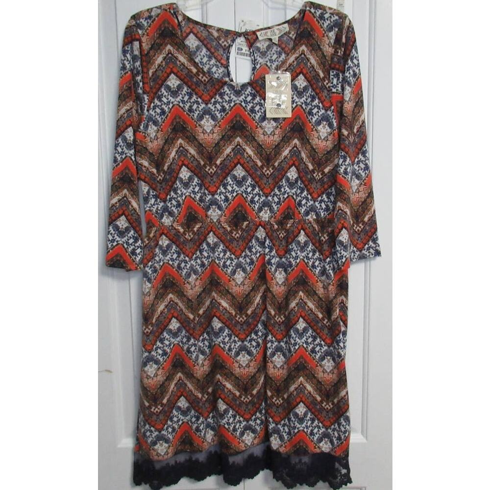 Pink Rose XL tea length dress NWT